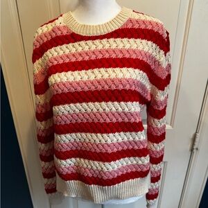 Chinti & Parker pink and red cotton sweater.